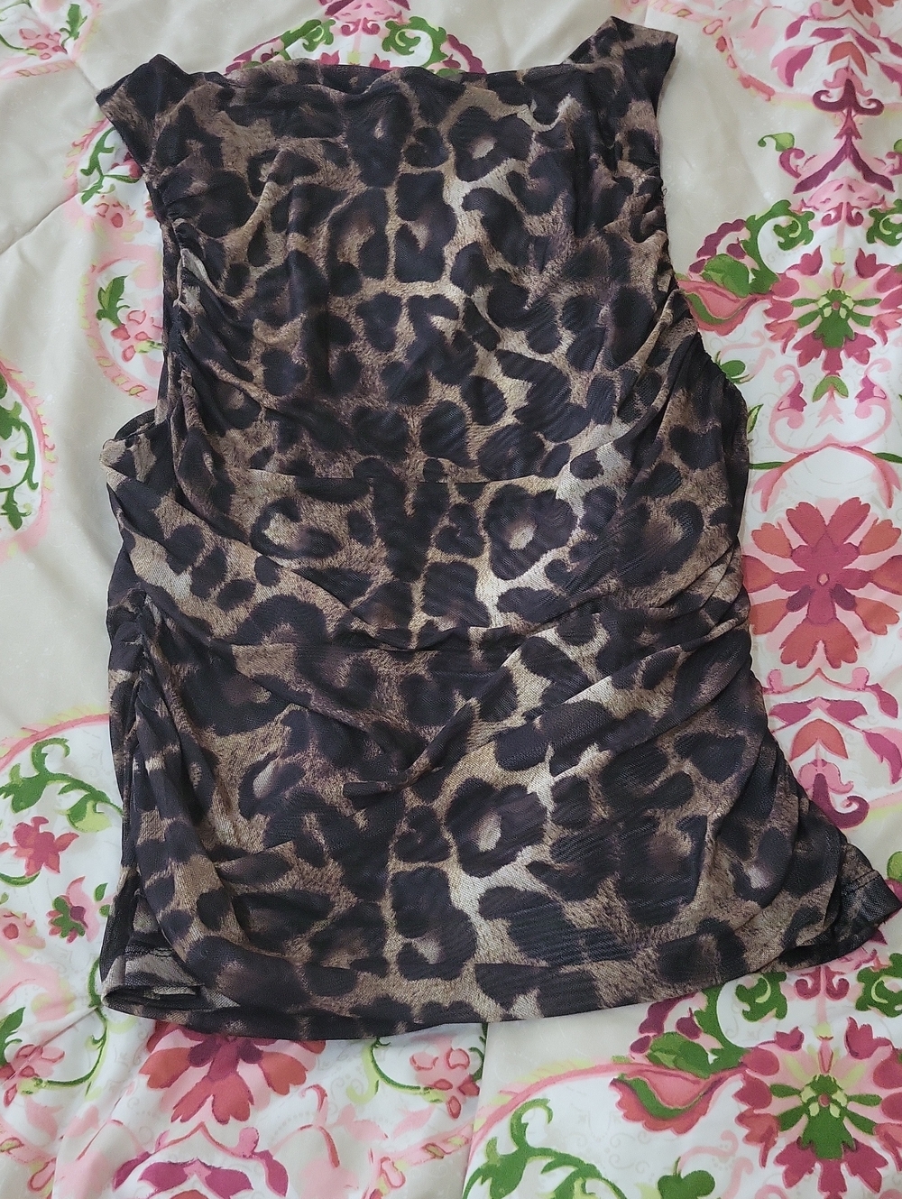 Lovers + Friends Brown and Black Leopard Print Sleeveless Top